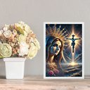 Ver imagem 1 de Quadro Nossa Senhora Das Dores 24x18cm - com Vidro:moldura Preta