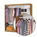 Ver imagem 7 de Guarda-Roupa 6 Portas 2 Gavetas com Espelho Aurora Marrom/Cinamomo