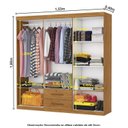 Ver imagem 5 de Guarda-Roupa 6 Portas 2 Gavetas com Espelho Aurora Marrom/Cinamomo