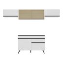 Ver imagem 7 de Armário de Cozinha Compacta 260cm Veneza Multimóveis V3698 Branco/Preto