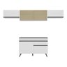 Armário de Cozinha Compacta 260cm Veneza Multimóveis V3698 Branco/Preto - 7