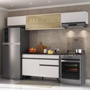 Ver imagem 3 de Armário de Cozinha Compacta 260cm Veneza Multimóveis V3698 Branco/Preto