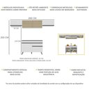 Ver imagem 4 de Armário de Cozinha Compacta 260cm Veneza Multimóveis V3698 Branco/Preto