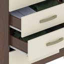 Ver imagem 5 de Cômoda 2 Portas 4 Gavetas com Espelho, Painel TV até 43 Polegadas e Pés Denver