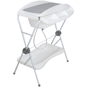 Banheira de Bebê com Suporte e Trocador Shower Cinza Kiddo
