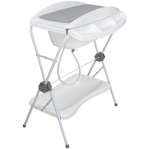 Banheira de Bebê com Suporte e Trocador Shower Cinza Kiddo