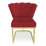 Poltrona Flor Veludo Base Metálica Industrial Dourado - Pallazio Vermelho - 3