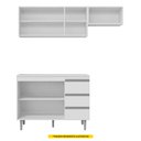 Ver imagem 3 de Cozinha Compacta Andréia 03 Peças com Balcão Gabinete 120cm Branco - Abmaza