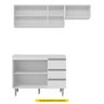 Cozinha Compacta Andréia 03 Peças com Balcão Gabinete 120cm Branco - Abmaza - 3