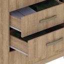 Ver imagem 6 de Cômoda 2 Portas 5 Gavetas com Cabideiro e Pés Chicago