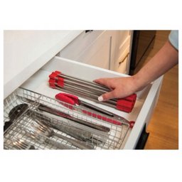 Escorredor Esteira Inox Louça Cozinha Pia Flexivel Extensivel Multiuso Silicone Dobravel Compacto Br - 9