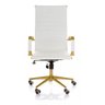 Cadeira de Escritório Giratoria Eames Branca -gold:dourado Matte - 2