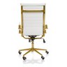 Cadeira de Escritório Giratoria Eames Branca -gold:dourado Matte - 4