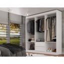 Ver imagem 1 de Closet Lisboa Casal 2 Gavetas e 2 Prateleiras - Branco Branco