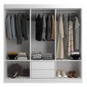 Closet Lisboa Casal 2 Gavetas e 2 Prateleiras - Branco Branco - 2