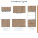 Ver imagem 5 de Cozinha Modulada 5 Peças 2 Aéreos 2 Balcões 1 Torre Quente Ipanema CabeCasa MadeiraOriginals Marrom/