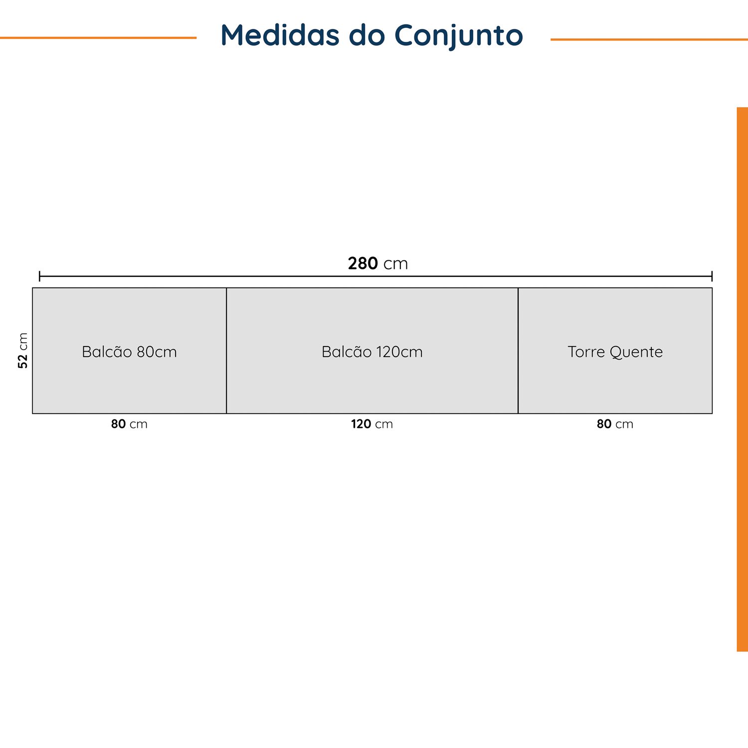 Cozinha Modulada 5 Peças Sem Tampo 2 Aéreos 2 Balcões 1 Torre Quente Ipanema CabeCasa MadeiraMadeira - 4