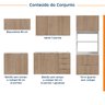 Cozinha Modulada 5 Peças 2 Aéreos 2 Balcões 1 Torre Quente Ipanema CabeCasa MadeiraOriginals - 5