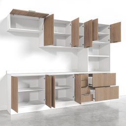 Cozinha Modulada com Tampo 2 Aéreos 2 Balcões 1 Torre Quente Ipanema CabeCasa MadeiraMadeira - 18