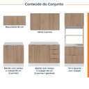Ver imagem 4 de Cozinha Modulada com Tampo 2 Aéreos 2 Balcões 1 Torre Quente Ipanema CabeCasa MadeiraOriginals Marro