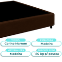 Ver imagem 2 de Cama Box Viuvo Marrom Nature 128x188