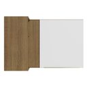 Ver imagem 6 de Armário Aéreo de Canto com Adega Acoplada Madesa Lux 1 Porta Rustic/Branco Veludo