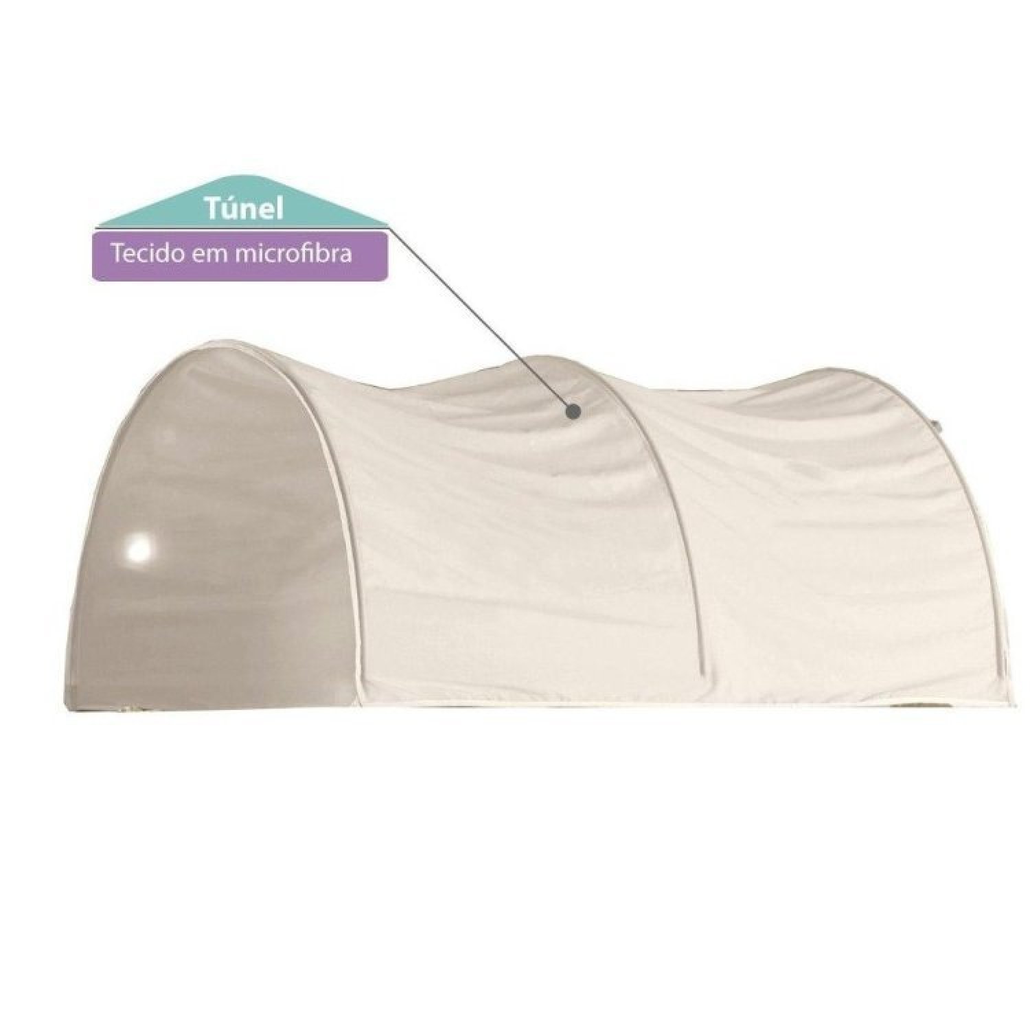 Kit Túnel Microfibra Creme para Cama Infantil da Casatema - 2