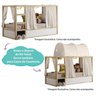 Kit Túnel Microfibra Creme para Cama Infantil da Casatema MadeiraOriginals - 3