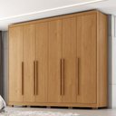 Ver imagem 5 de Guarda Roupa Casal Platinium 6 Portas com Cômoda Primordial Max 4 Gavetas Cinamomo Areia Fosco-