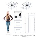 Ver imagem 7 de Guarda Roupa Casal Platinium 6 Portas com Cômoda Primordial Max 4 Gavetas Cinamomo Areia Fosco-