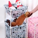 Ver imagem 5 de Cesto de Roupa Duplo 2 Andares Organizador Divisorias Multiuso Rouperio Banheiro Quarto Lavanderia B