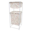 Ver imagem 7 de Cesto de Roupa Duplo 2 Andares Organizador Divisorias Multiuso Rouperio Banheiro Quarto Lavanderia B