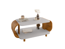 Ver imagem 1 de Mesa Centro Bechara Floripa Apoio Mesinha Decorativa Sala Porta Objetos Quadros Off-cinza/naturalle