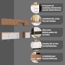 Ver imagem 7 de Cozinha Modulada 300cm com Aéreo e Balcão Móveis Jóia Mercedes - Mescla Madeirado Branco