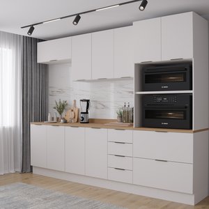 Cozinha Modulada com Tampo 2 Aéreos 2 Balcões 1 Torre Quente Ipanema CabeCasa MadeiraMadeira