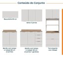 Ver imagem 4 de Cozinha Modulada com Tampo 2 Aéreos 2 Balcões 1 Torre Quente Ipanema CabeCasa MadeiraOriginals Branc