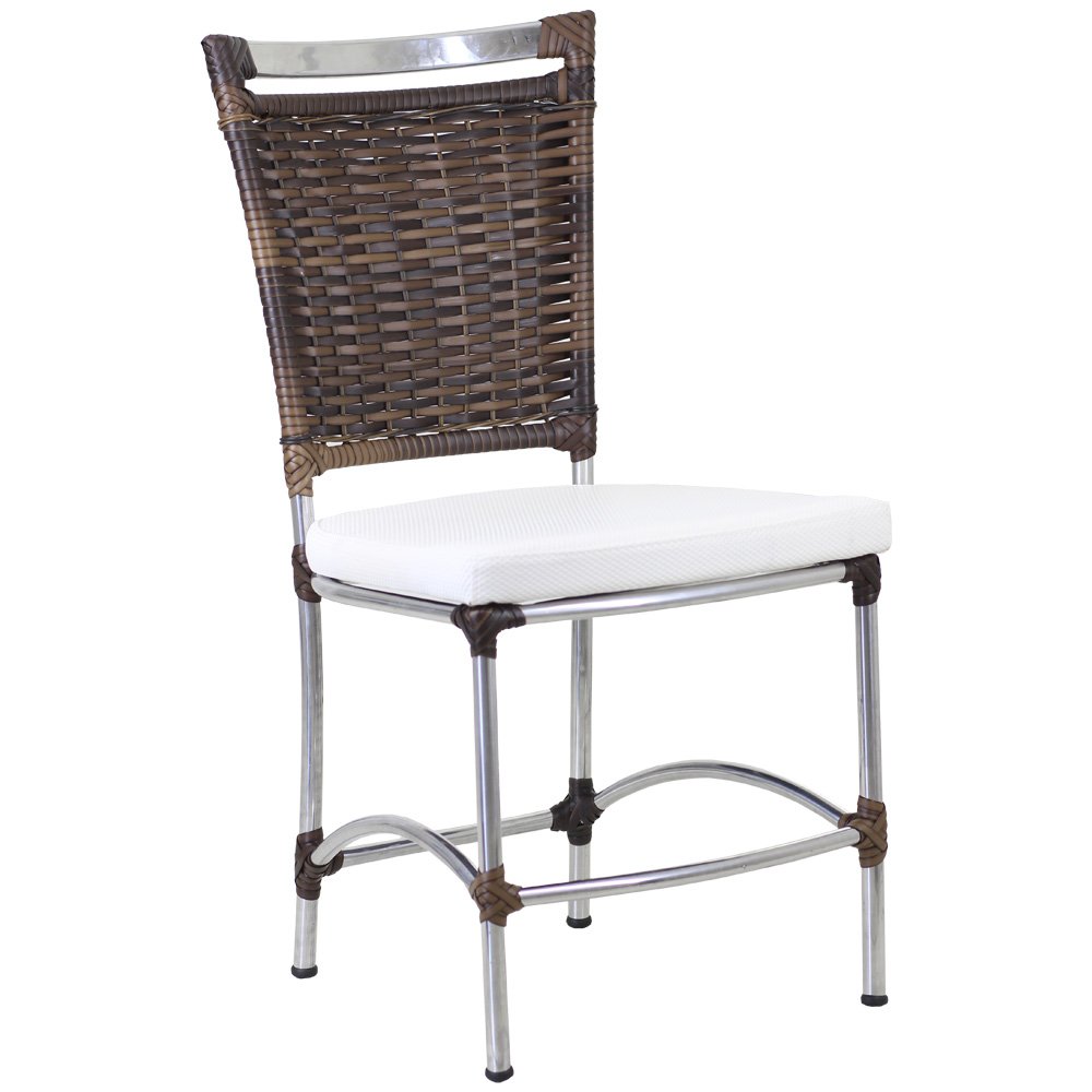Cadeira em Alumínio e Fibra Sintética JK para Cozinha, Edícula - Argila - 1