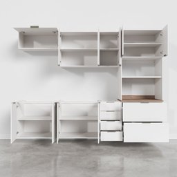 Cozinha Modulada 5 Peças Sem Tampo 2 Aéreos 2 Balcões 1 Torre Quente Ipanema CabeCasa MadeiraMadeira - 12