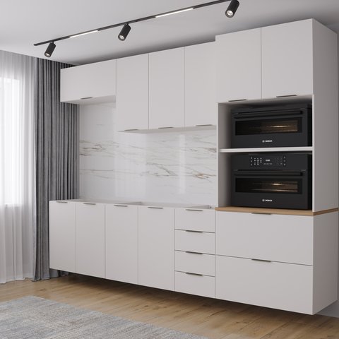 Cozinha Modulada 5 Peças 2 Aéreos 2 Balcões 1 Torre Quente Ipanema CabeCasa MadeiraOriginals