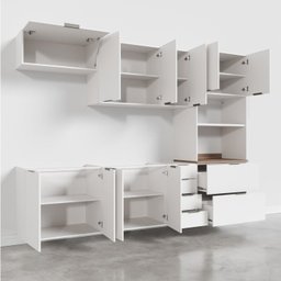 Cozinha Modulada 5 Peças Sem Tampo 2 Aéreos 2 Balcões 1 Torre Quente Ipanema CabeCasa MadeiraMadeira - 11