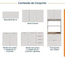 Ver imagem 5 de Cozinha Modulada 5 Peças 2 Aéreos 2 Balcões 1 Torre Quente Ipanema CabeCasa MadeiraOriginals Branco