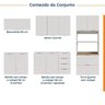 Cozinha Modulada 5 Peças 2 Aéreos 2 Balcões 1 Torre Quente Ipanema CabeCasa MadeiraOriginals - 5