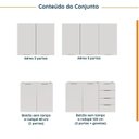 Ver imagem 4 de Cozinha Planejada 4 Peças sem Tampo 2 Aéreos e 2 Balcões Ipanema CabeCasa MadeiraOriginals Branco