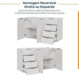 Cozinha Modulada 4 Peças sem Tampo 2 Aéreos e 2 Balcões Ipanema CabeCasa MadeiraMadeira - 17