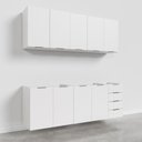 Ver imagem 3 de Cozinha Modulada 4 Peças sem Tampo 2 Aéreos e 2 Balcões Ipanema CabeCasa MadeiraOriginals