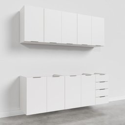 Cozinha Modulada 4 Peças sem Tampo 2 Aéreos e 2 Balcões Ipanema CabeCasa MadeiraMadeira - 3