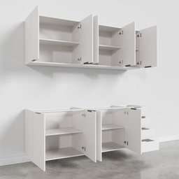 Cozinha Modulada 4 Peças sem Tampo 2 Aéreos e 2 Balcões Ipanema CabeCasa MadeiraMadeira - 10