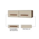 Ver imagem 6 de Armário Aéreo Mara 2 Portas MDP 79cm Savana Off White Moblis