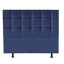 Ver imagem 1 de Cabeceira Estofada Cama Box Casal 140cm Espanha Corino Azul- Mabe Magazine