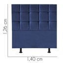 Ver imagem 2 de Cabeceira Estofada Cama Box Casal 140cm Espanha Corino Azul- Mabe Magazine